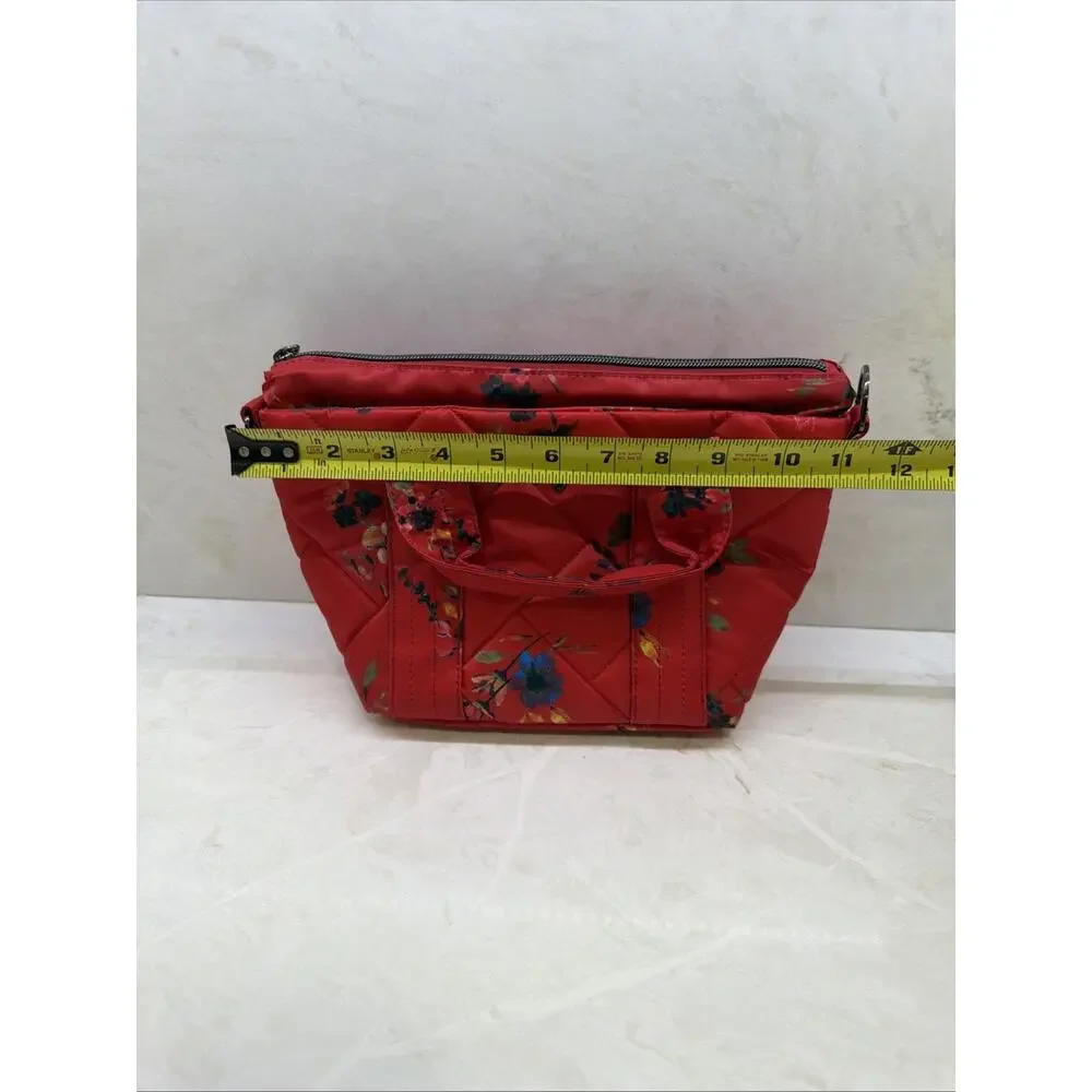 Lug Dory Mini Crossbody Bag Bouquet Red Floral Top Handle Travel Purse NWOT